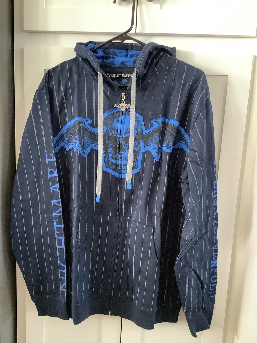 AVENGED SEVENFOLD RARE, Men’s Med. Pinstripe Hoodie